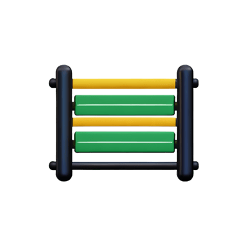 3d illustration of abacus school education icon png