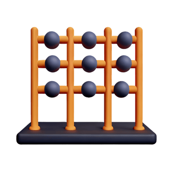 3d illustration of abacus school education icon png
