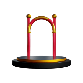 christmas 3d podium with snowflakes illustration png