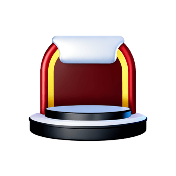 christmas 3d podium with snowflakes illustration png