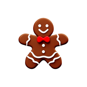christmas 3d gingerbread icon illustration png