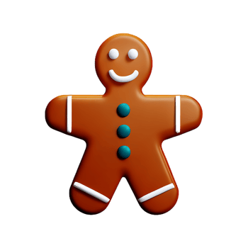 christmas 3d gingerbread icon illustration png