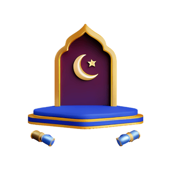ramadan podium 3d ramadan icon png