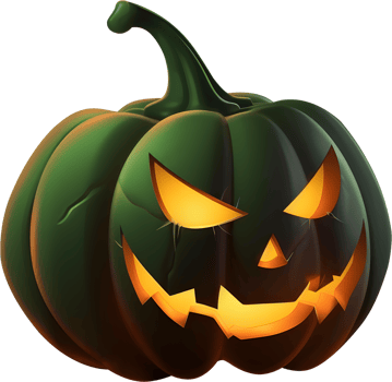Halloween pumpkin jack-o-lantern, AI generated png