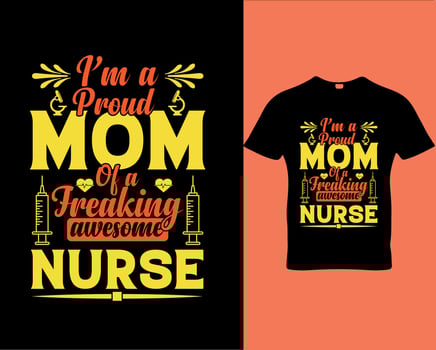 Nurse mom t-shirt design vector