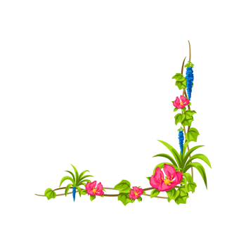 Twisted wild lianas branches frame Generative Ai png