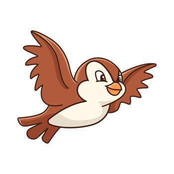 Cute cartoon  robin bird Generative Ai png