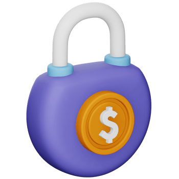 Lock 3d rendering isometric icon. png
