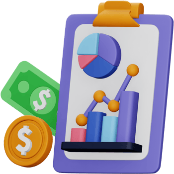 Business report 3d rendering isometric icon. png