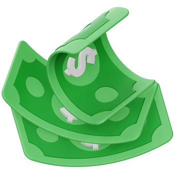 Money 3d rendering isometric icon. png