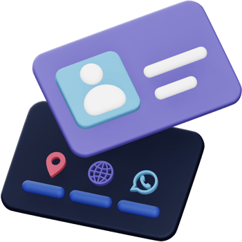Business card 3d rendering isometric icon. png