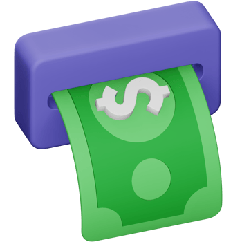Withdrawal 3d rendering isometric icon. png