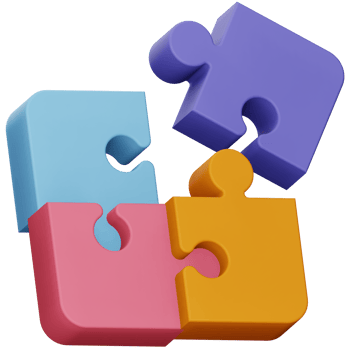 Puzzle 3d rendering isometric icon. png
