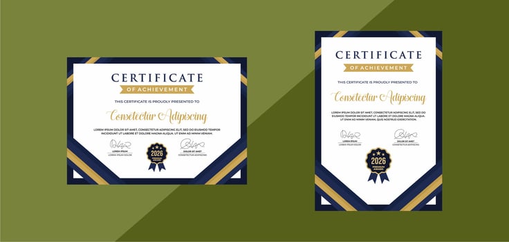 certificate of achievement template. for award, business, and education needs vector