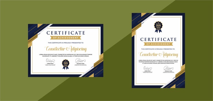 certificate of achievement template. for award, business, and education needs vector