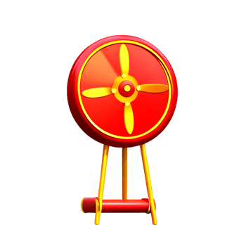 chinese new year icon gong drum 3d render png