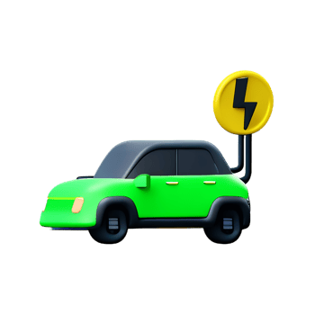electric car charging station 3d energy icon png