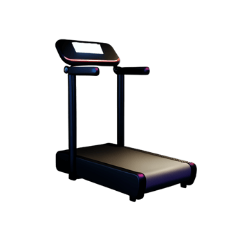 treadmill equipment 3d gym fitness icon png