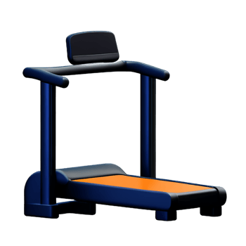 treadmill equipment 3d gym fitness icon png