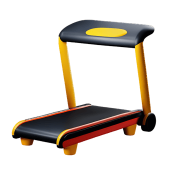 treadmill equipment 3d gym fitness icon png