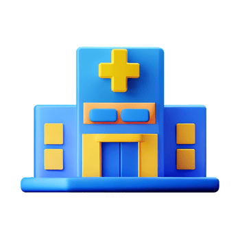 hospital building 3d medical and healthcare icon png