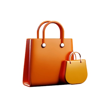 ecommerce icon luxury shopping bags 3d illustration png