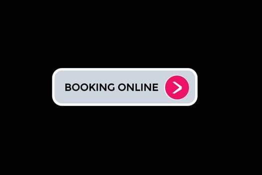 new booking online modern, website, click button, level, sign, speech, bubble  banner, vector