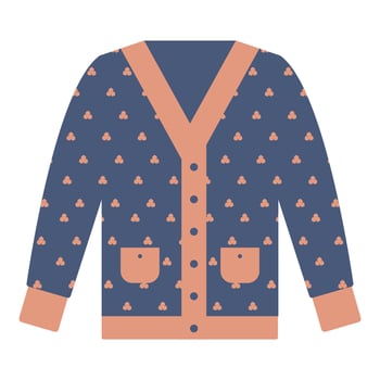 Winter clothes knit sweater jersey and sweat tops for man boys vector. Winter cardigan. vector
