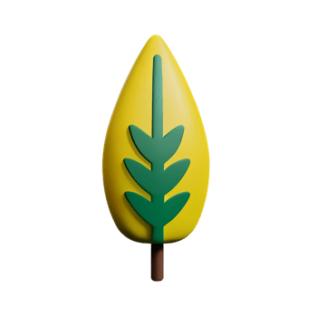 leaf 3d illustration icon png