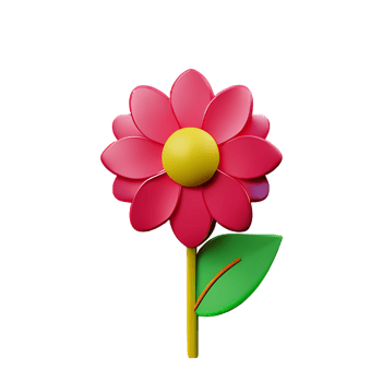 flower 3d illustration icon png