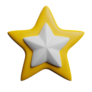 star 3d illustration icon png