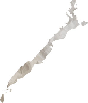 palawan island map paper texture cut out on transparent background. png