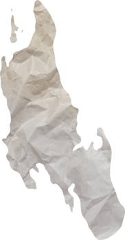zanzibar island map paper texture cut out on transparent background. png