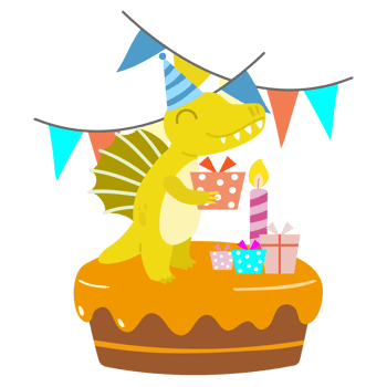 Happy Birthday Dinosaur party cake. happy dino clipart png