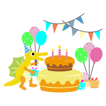 Happy Birthday Dinosaur party cake. happy dino clipart png