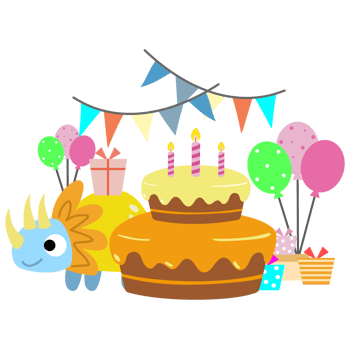 Happy Birthday Dinosaur party cake. happy dino clipart png