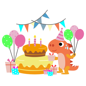 Happy Birthday Dinosaur party cake. happy dino clipart png
