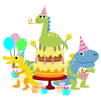 Happy Birthday Dinosaur party cake. happy dino clipart png
