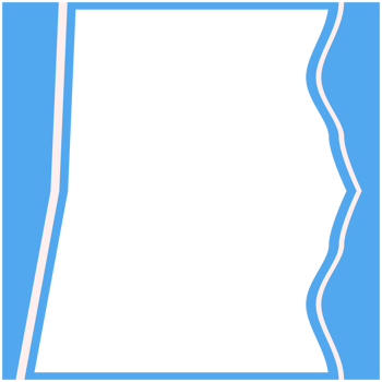 Blue And White Frame Basic Shape png