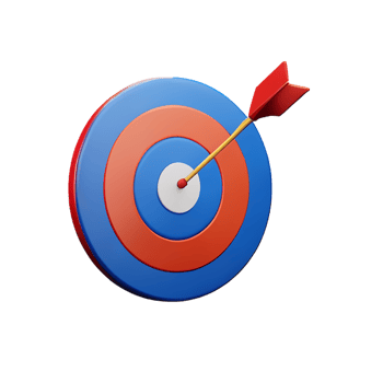 dart board with arrow for business target png