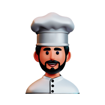 chef 3d face profession avatars illustrations png