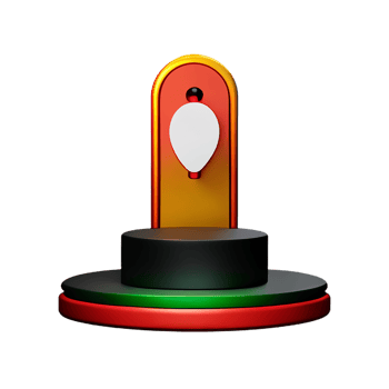 christmas 3d podium icon illustration png