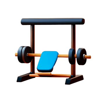 sit up bench 3d gym fitness icon png