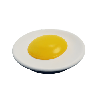 fried egg 3d breakfast icon png