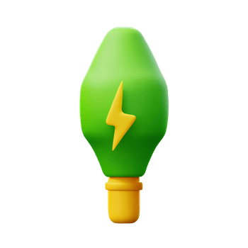 green electric energy 3d green energy icon png