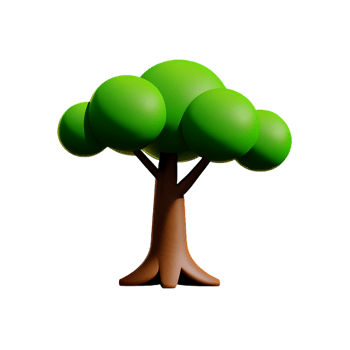 Tree 3d icon illustration png
