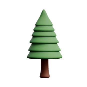 Tree 3d icon illustration png