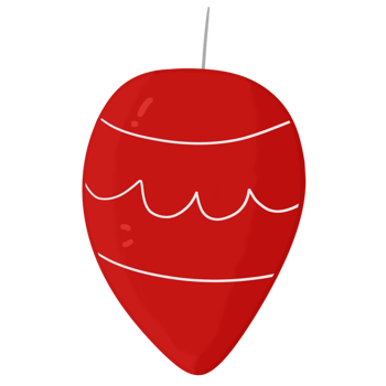 Red christmas ornament png