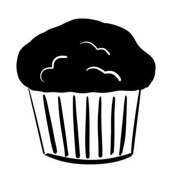 Black and White Muffin, a Sweet Pastry Treat png