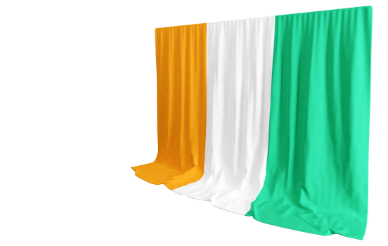 3d rendered flag of ivoire png